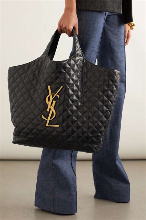 ysl i care tote|YSL quilted tote bag.